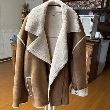 무스탕 코트 브라운 보아 포함