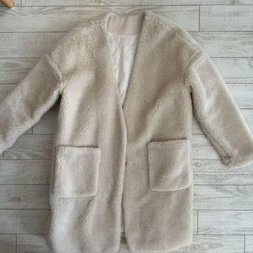 베이지 플리스 자켓
