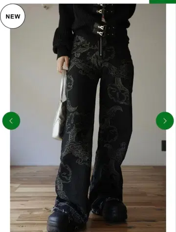 [새상품] osrs 드래곤 디자인 데님 팬츠 M 사이즈