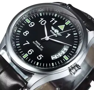 WINNER MARK XV 자동 와인딩 시계 블랙