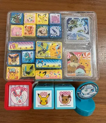 포켓몬 스탬프 세트 틴트 스탬프 피카츄 이브이 니인페아