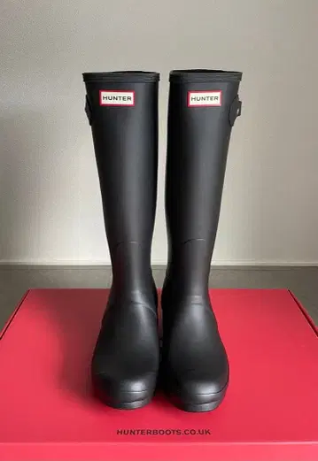 [ 25cm ] 헌터 롱 레인부츠 블랙