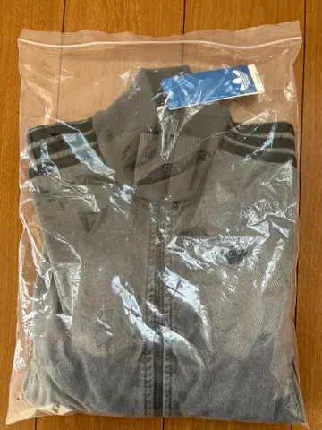 미사용 adidas 아디컬러 데님 트랙탑 그레이 L