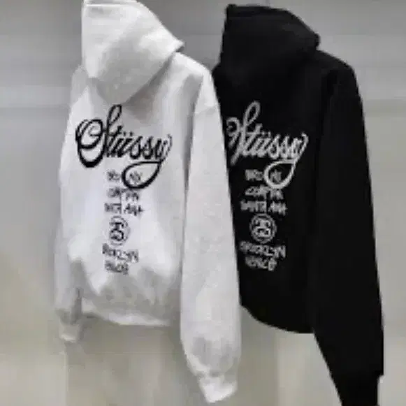 Free Shipping) New Authentic Stussy Worldtour Fleece Hoodie Zip-up Unisex