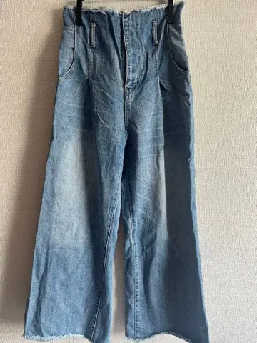 [ mystic ] 와이드 레그 데님 라이트 블루