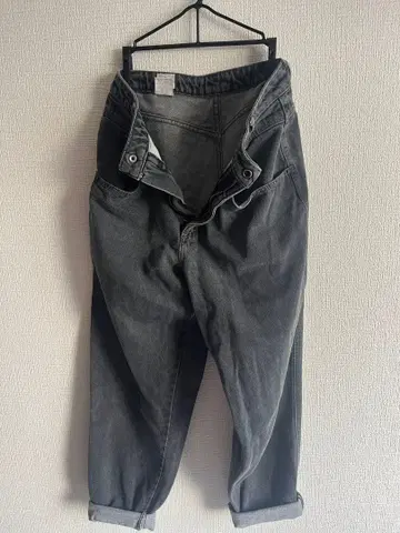 [ 구제 의류 ] 다크 그레이 하이웨스트 데님