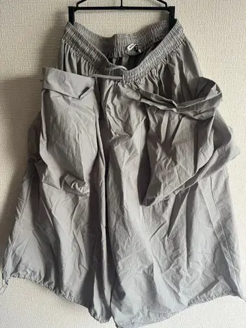 [ MELANGE ] 그레이 플레어 워크 팬츠