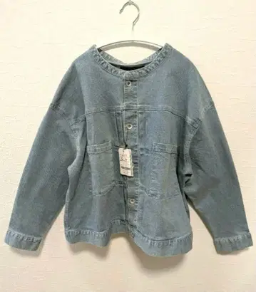 새상품 MARBLE WALTZ 밴드 카라 데님 자켓 M