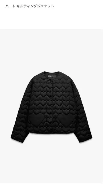 ZARA 하트 퀼팅 자켓 XS 블랙 아우터