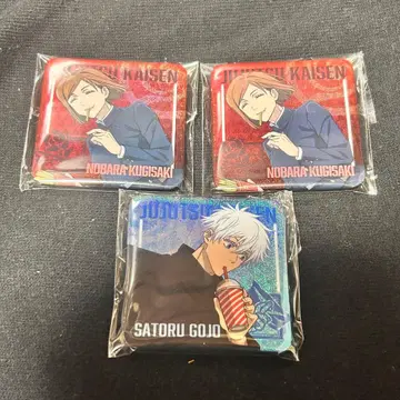 주술회전 홀로그램 캔 배지 고죠 사토루 쿠기사키 노바라