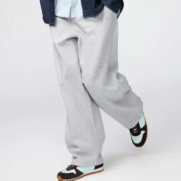 UNIQLOCM 맨투맨 와이드 팬츠 그레이 M