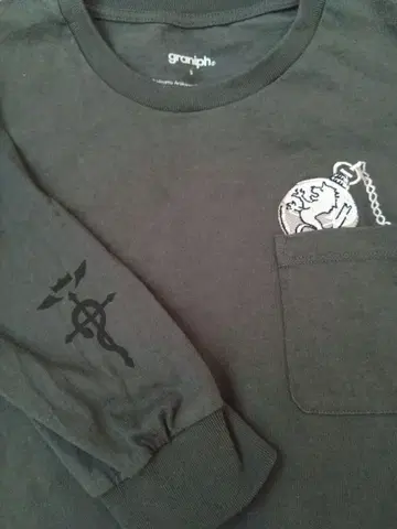 [ 미착용 ] 강철의 연금술사 그라니프 콜라보 롱 T