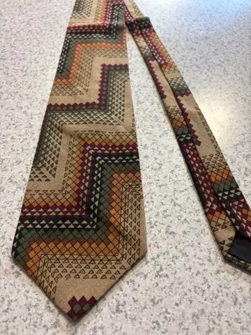 앤티크 빈티지 레트로 넥타이 기하학 패턴 아르데코 로카빌리
