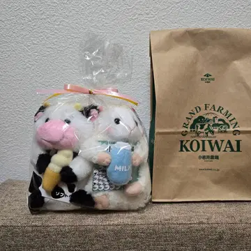 코이와이 농장 소프트 소 밀키 양 봉제 인형 세트