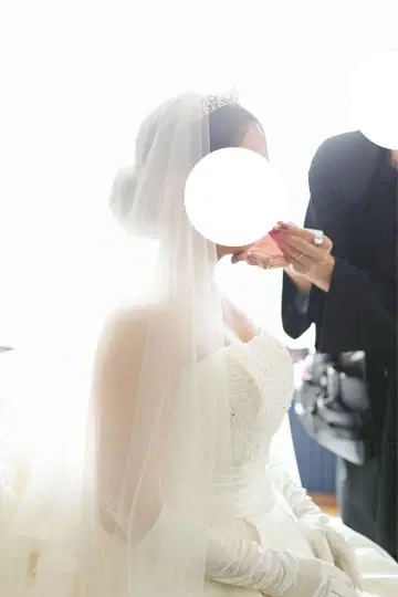 [ 새상품급 ] 타카미 브라이덜 웨딩 베일 & 그로브 세트 숏 기장
