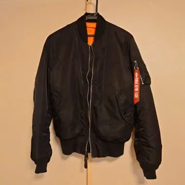 ALPHA INDUSTRIES MA-1 타이트 자켓 블랙 M
