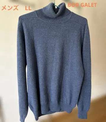 새상품급 BOB GALET 남성용 캐시미어 100% 터틀넥 스웨터 LL
