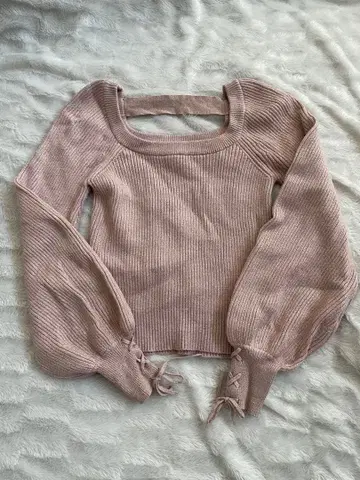 [ 새상품급 ] 미셸 마카롱 michellmacaron 라메 니트탑 긴팔