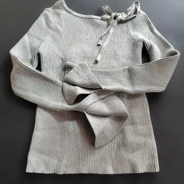 efforia 그레이 리브 긴팔 스웨터