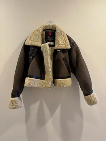 ALPHA SNIDEL 브라운 무스탕 코트 S