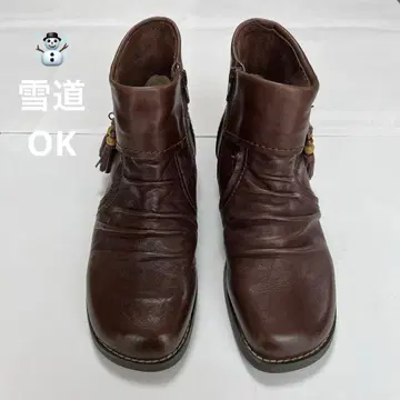 [Vis] 비스 가죽 숏부츠 23.5cm 다크 브라운