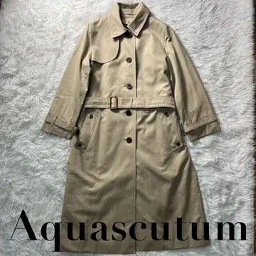 새상품급 Aquascutum 아쿠아 스큐텀 트렌치코트 체크 168