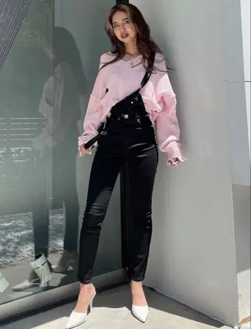 GYDA 백 크로스 스키니 데님 오버롤