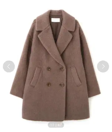 미들 기장 샤기 코트