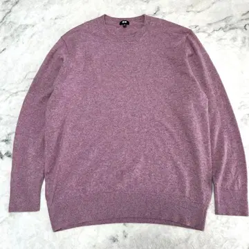 [ 레어 사이즈 ] 유니클로 캐시미어 100% 니트 퍼플 계열 3XL