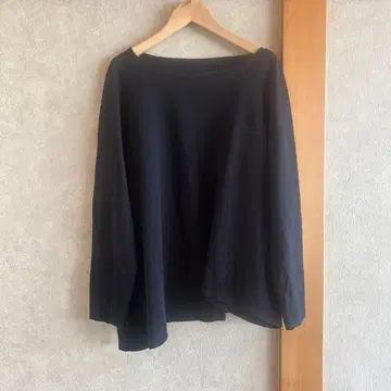 요건 레일 코튼 티셔츠 네이비 M