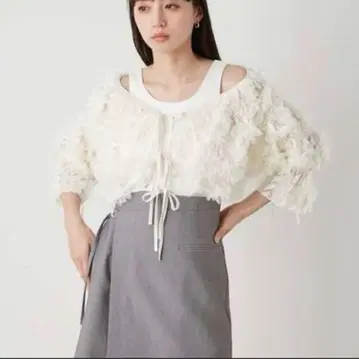 snidel 스나이델 소재감 가디건 IVR 프릴