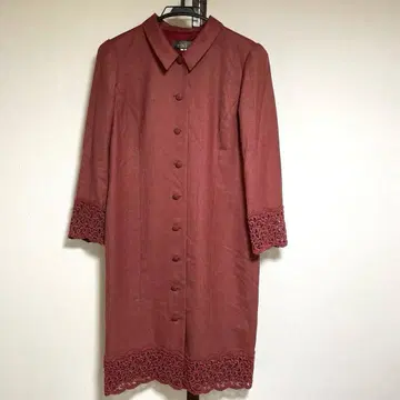 [ remalon 레마론 ] 버건디 계열 긴팔 원피스 레이스