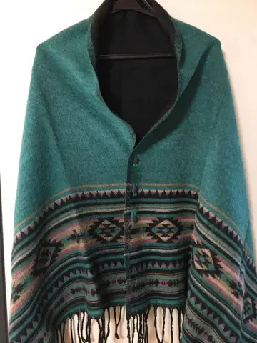 리버서블 스톨 판초 무릎 담요