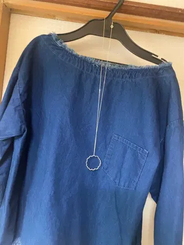 [ 새상품급 ] 실버 물결 디자인 목걸이