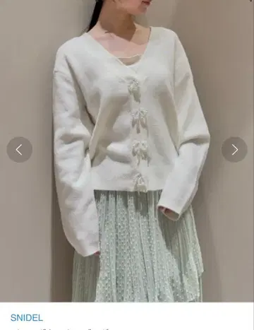 [ snidel ] 펄 리본 버튼 가디건