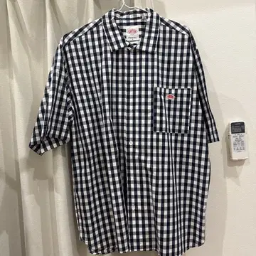 단톤 반팔 셔츠 42 체크 무늬