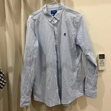 BEAMS 버튼 다운 셔츠 L 라이트 블루