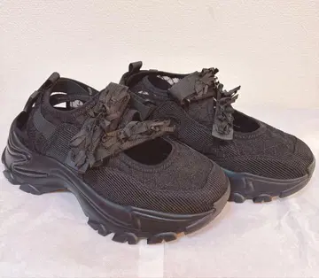 리본 시어 벨크로 스니커즈