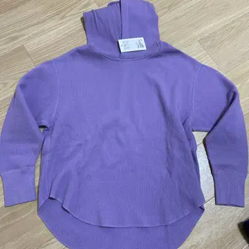 뷰티&유스 퍼플 리브 니트 후드티 택 포함 새상품