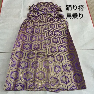 남성용 마노리 하카마 보라색 x 골드