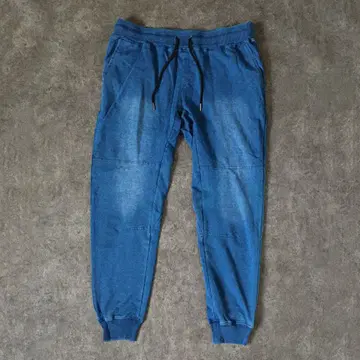 Surf ocean cutdenim washed jogger pants