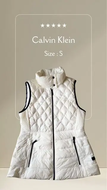 Calvin Klein 화이트 다운 베스트 S