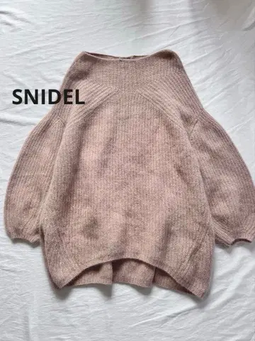 스나이델 SNIDEL 라쿤 미니 니트 원피스 핑크