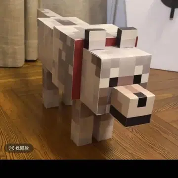 종이상자 조립 마인크래프트 개 피규어 리드줄 포함 바퀴 포함 이동 가능