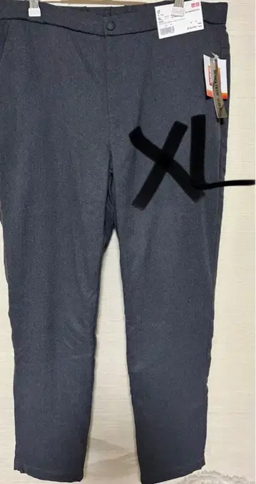 유니클로 블록테크 웜 이지 팬츠 웜 팬츠 XL 그레이