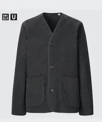UNIQLO U 플리스 가디건 L 사이즈 다크 그레이