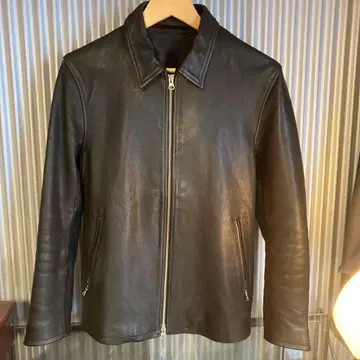 디키즈 블랙 가죽 싱글 라이더 자켓