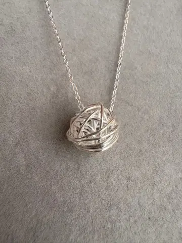 실버 볼형 목걸이