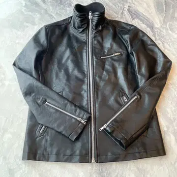 인기 아즐 M 블랙 가죽 자켓 스탠드 카라 심플