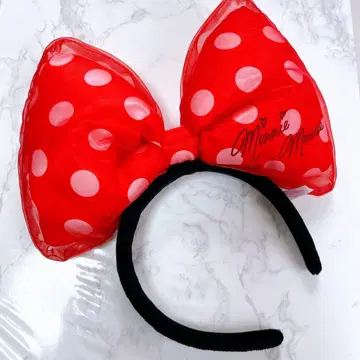 미니 마우스 도트 리본 헤어밴드